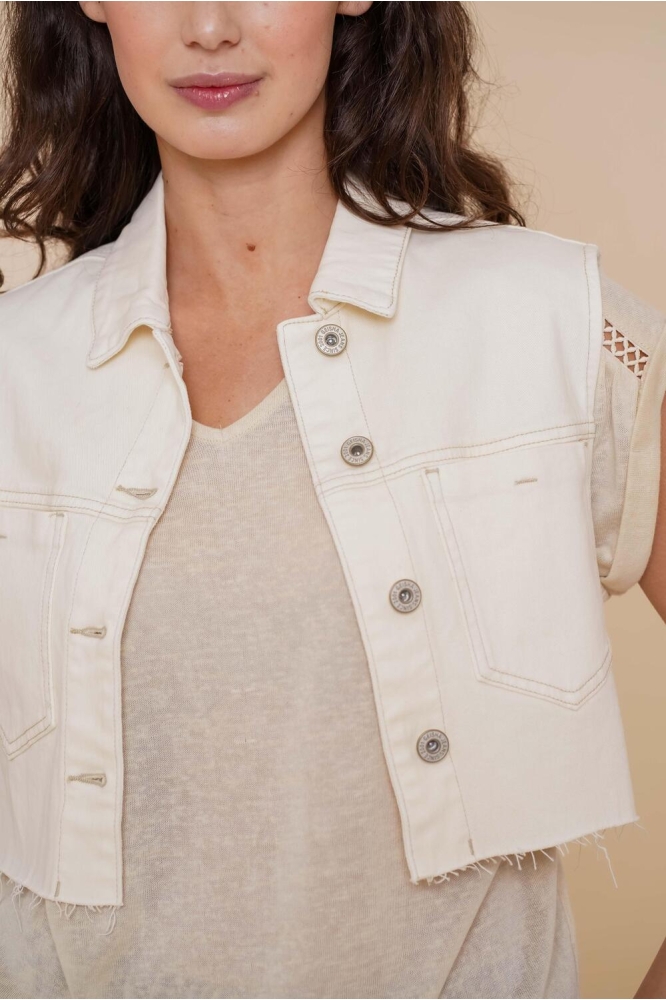 GILET 45306 10 Ecru Raw